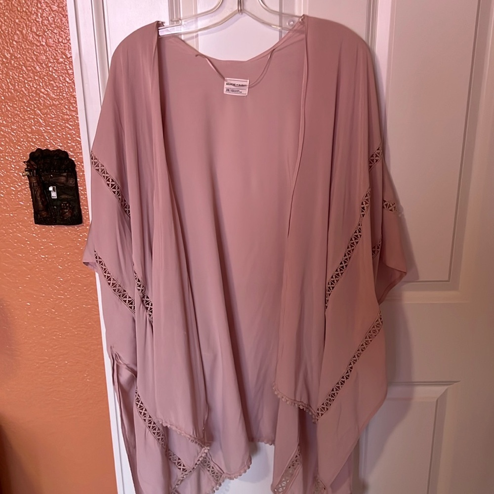 Melrose and Market- pink - shawl - coverup
